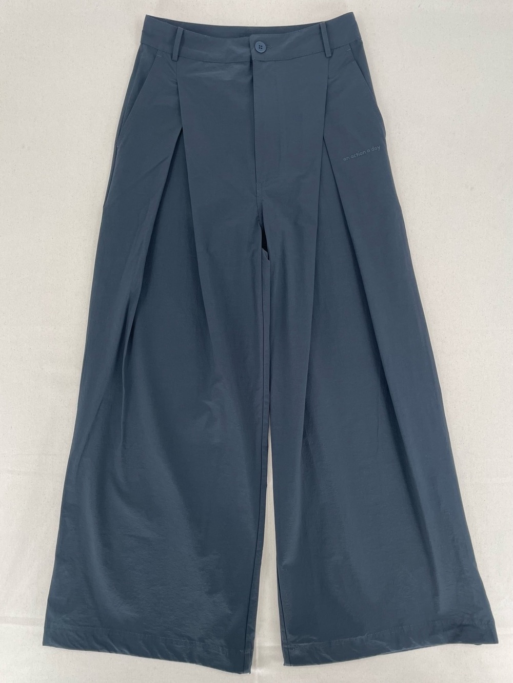 An action a day pleated Wide- leg Tailored Pants